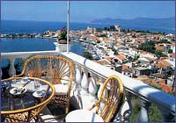 HERA II HOTEL, VIEW FROM THE HOTEL'S BALCONY, PYTHAGORIO SAMOS
 CLICK TO ENLARGE