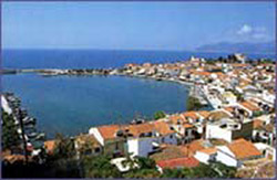 HERA II HOTEL, SPECTACULAR VIEW FROM THE HOTEL TOWARDS THE PYTHAGORIO'S PORT, PYTHAGORIO SAMOS
 CLICK TO ENLARGE