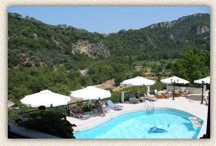 Pool and the mountain behind the hotel CLICK TO ENLARGE