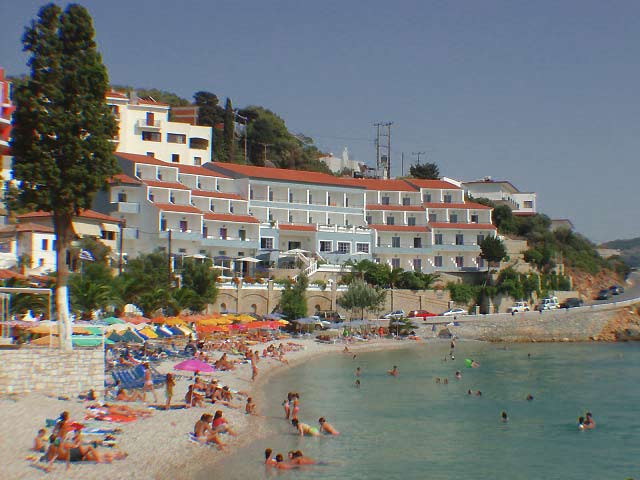 GAGOU BEACH Picture of the Beach and the Hotel CLICK TO ENLARGE