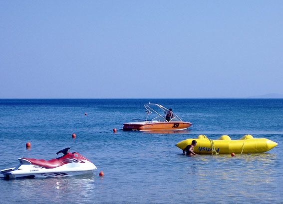 PYTHAGORIO Photo of the Boat, the Tube and the Jet Ski CLICK TO ENLARGE